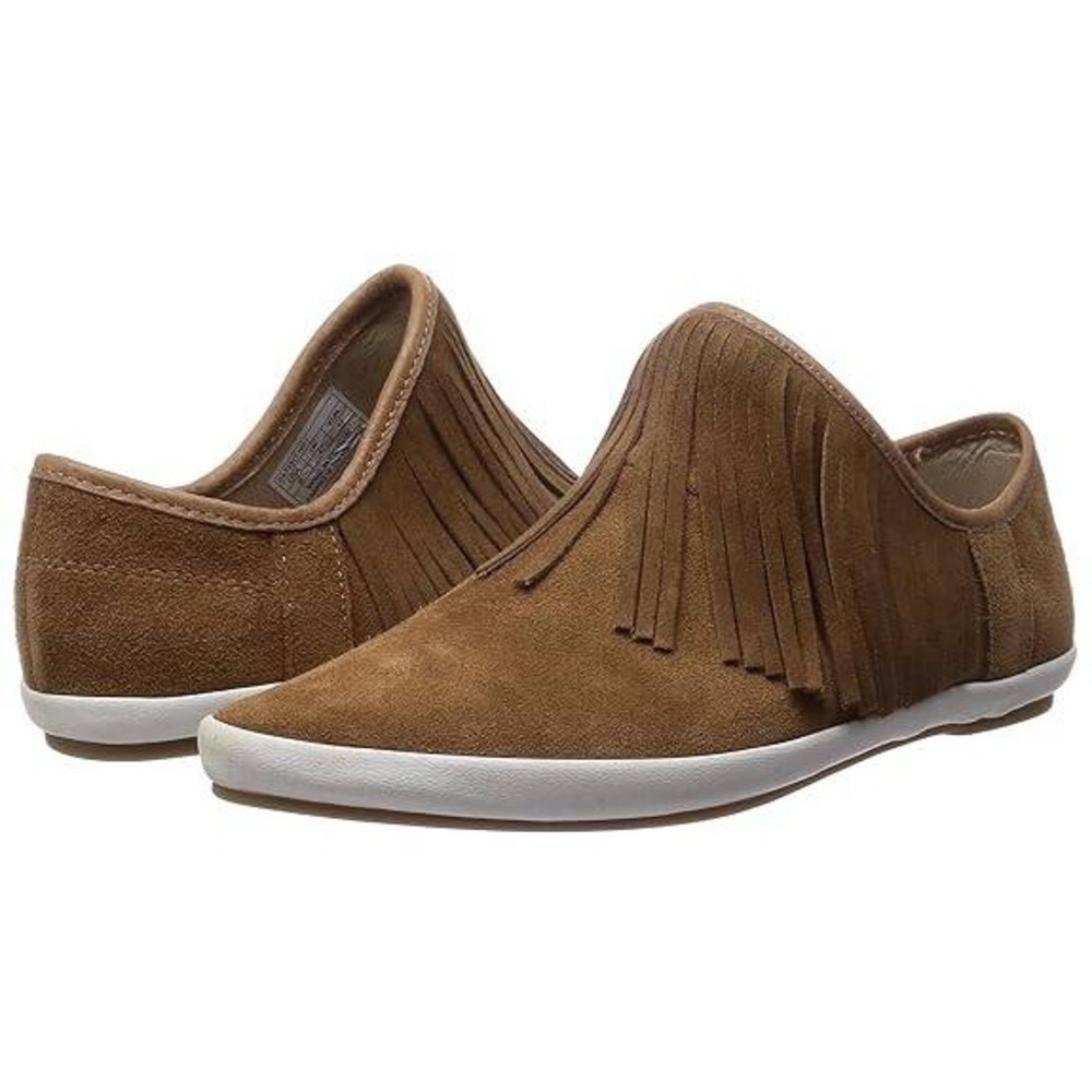 Sanuk Brown Fringe Slip-On Loafers